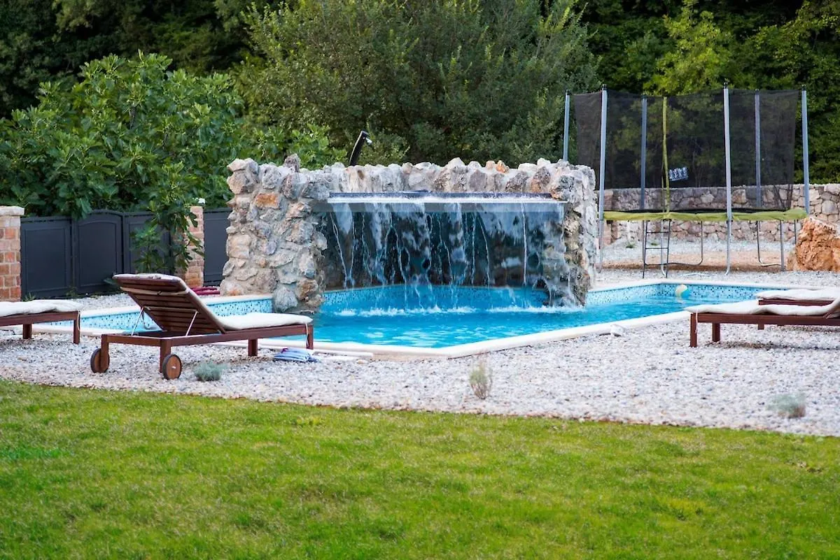 Villa Villetta With Pool And Waterfall, Quiet Area - By Traveler Tourist Agency Krk - Id 2212 Vrbnik