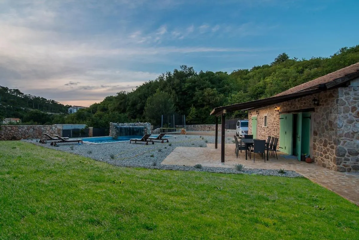 Villa Villetta With Pool And Waterfall, Quiet Area - By Traveler Tourist Agency Krk - Id 2212 Vrbnik  Croatia
